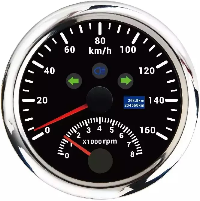 85mm Electrical Indicator Lights GPS Multi-function Speedometer Tachometer Marine Gauge for Motorcycle Car