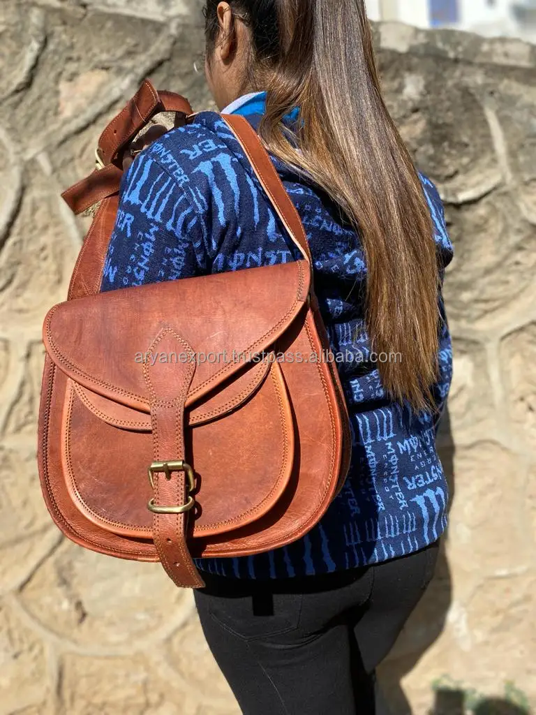 Real Handmade Goat Leather Ladies Handbag Sling Bag