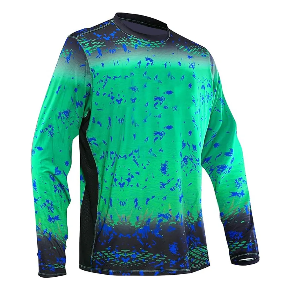 Custom Sublimation Quick Dry Tournament Fishing Jerseys / Fishing Wear 100%Cotton Polyester New Design Summer Fishing Shirts