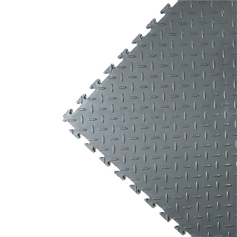 Plastic PP and Pvc Interlocking Garage Floor Mats Grate for Mobile