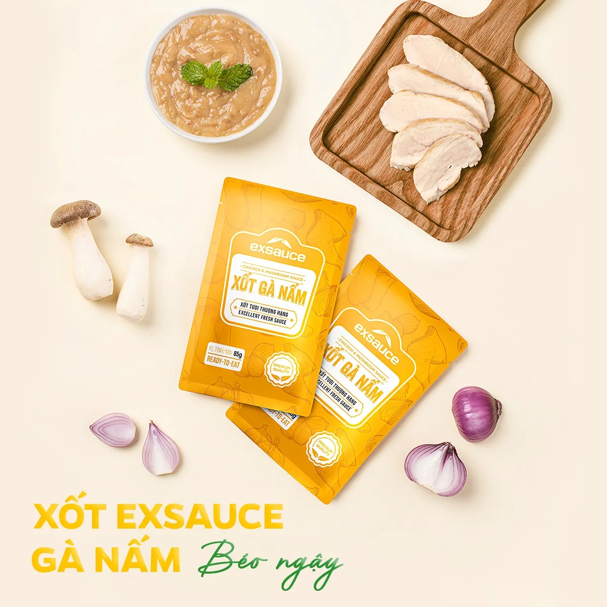 High Quality Chicken & Mushroom Sauce from Vietnam Delicious Export Grade in Bag Packaging Wholesale Product