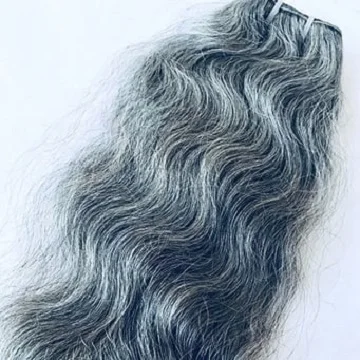 Natural Grey Human Hair Weave from India Factory Oriental Hairs