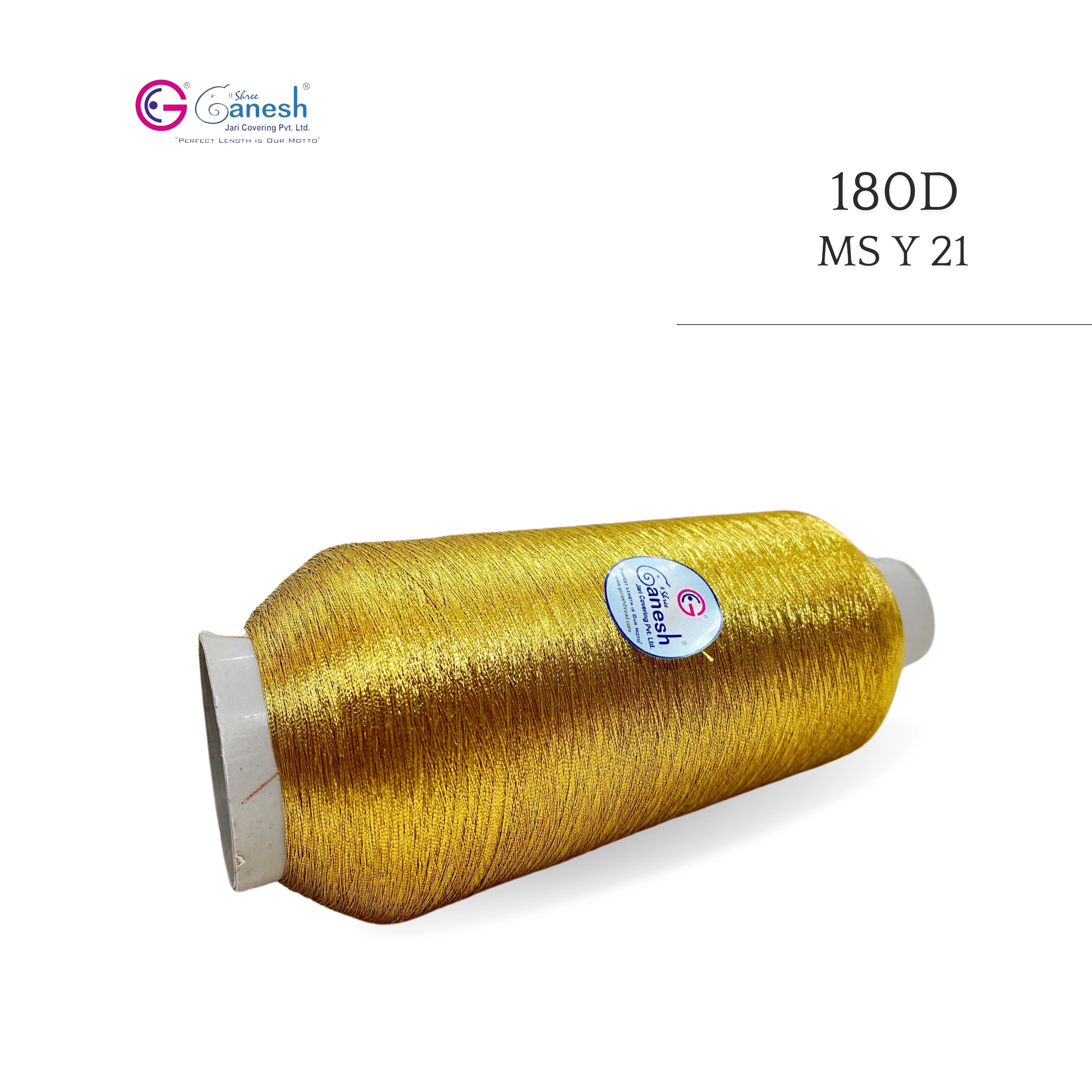 Metallic MSY 21 Jari Kasab Embroidery Yarn Polyester Lurex Yarn MS Type Durable and Shiny Metallic Yarn