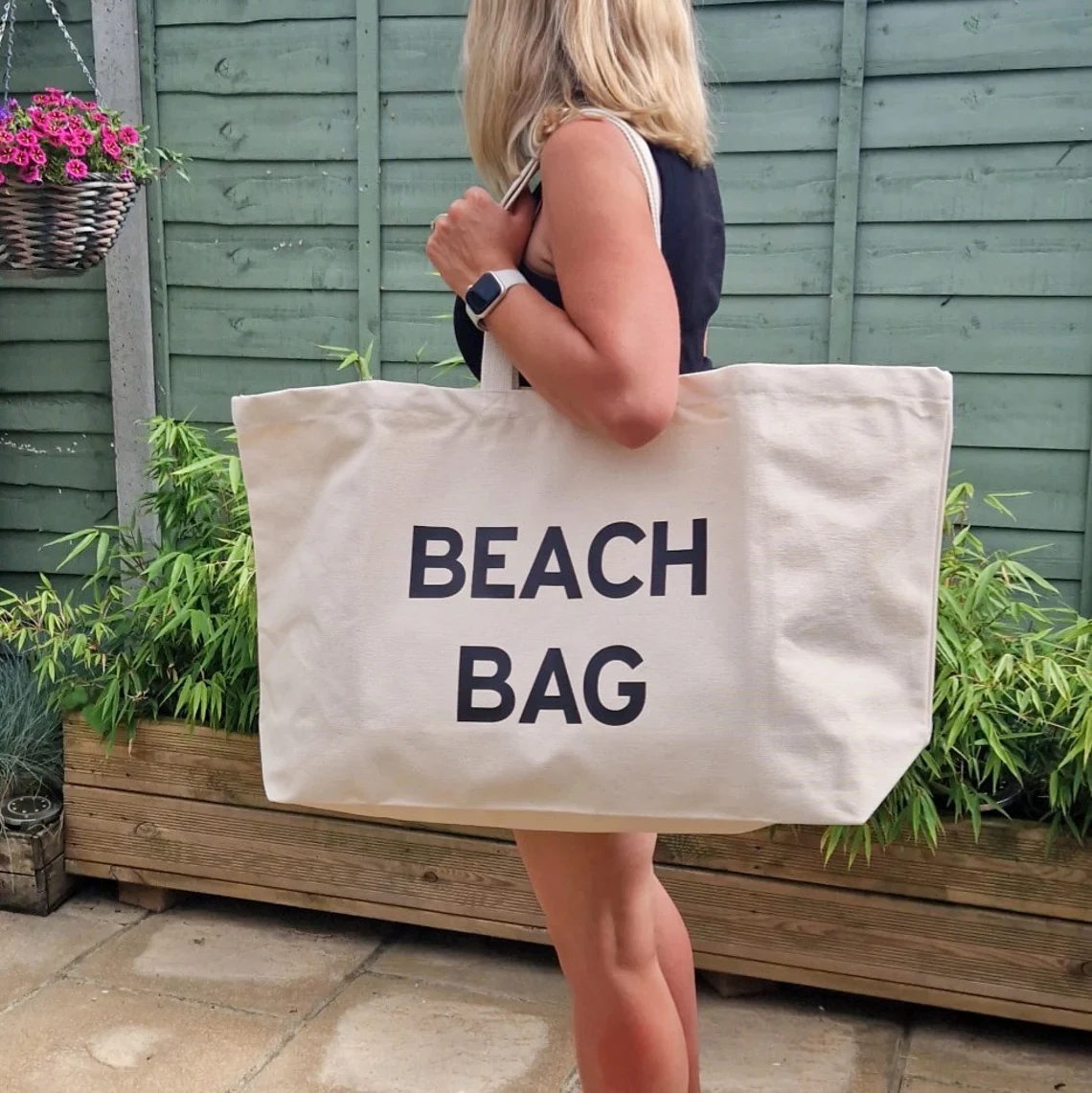 Natural Extra Large Canvas Tote Bag With Logo Printing For Shopping  ommence Large Canvas Tote Bag for Pool Beach & Groceries