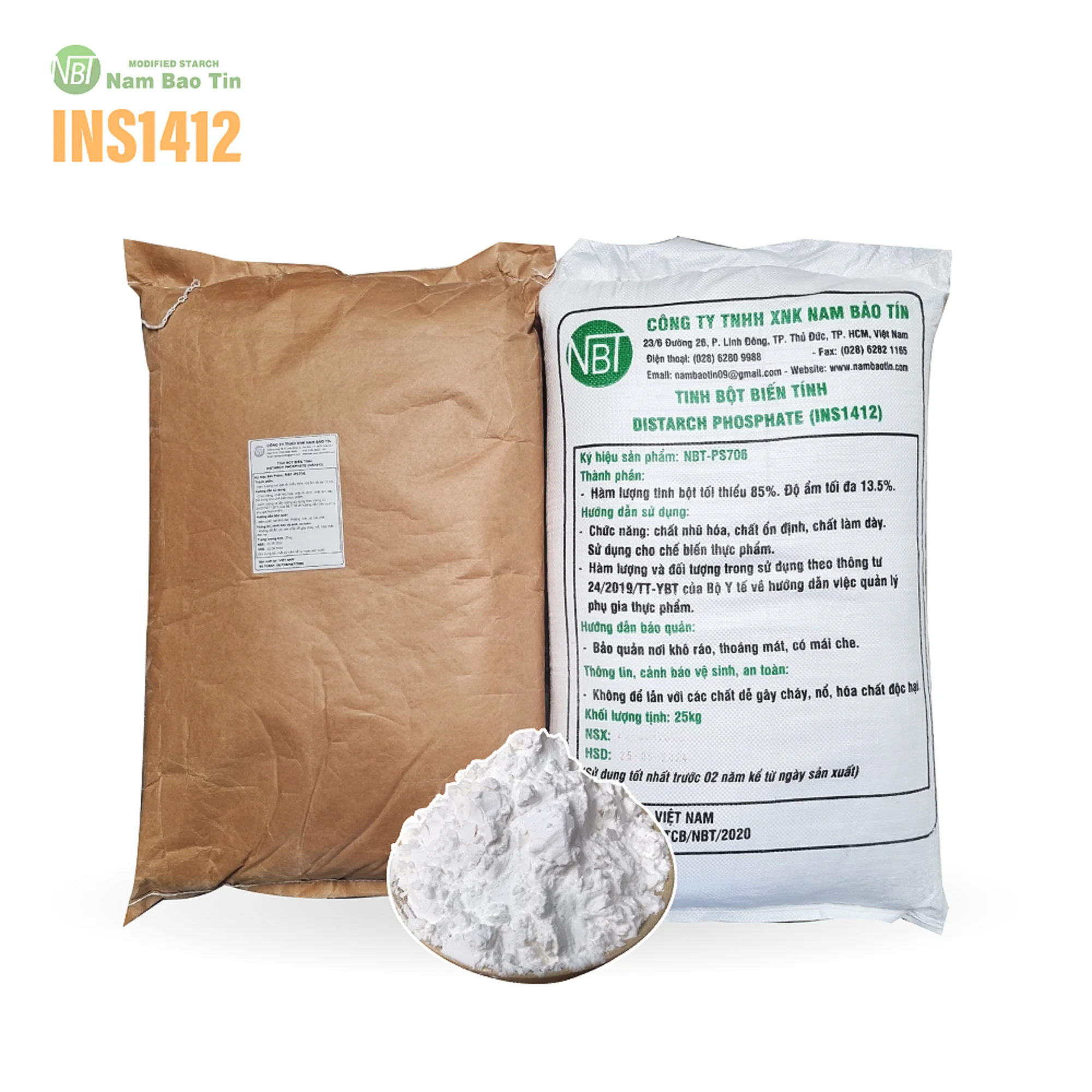 High Quality 100% New Product Food Cassava Distarch Phosphate Modified Tapioca Starch E1412 INS1412 Powder White