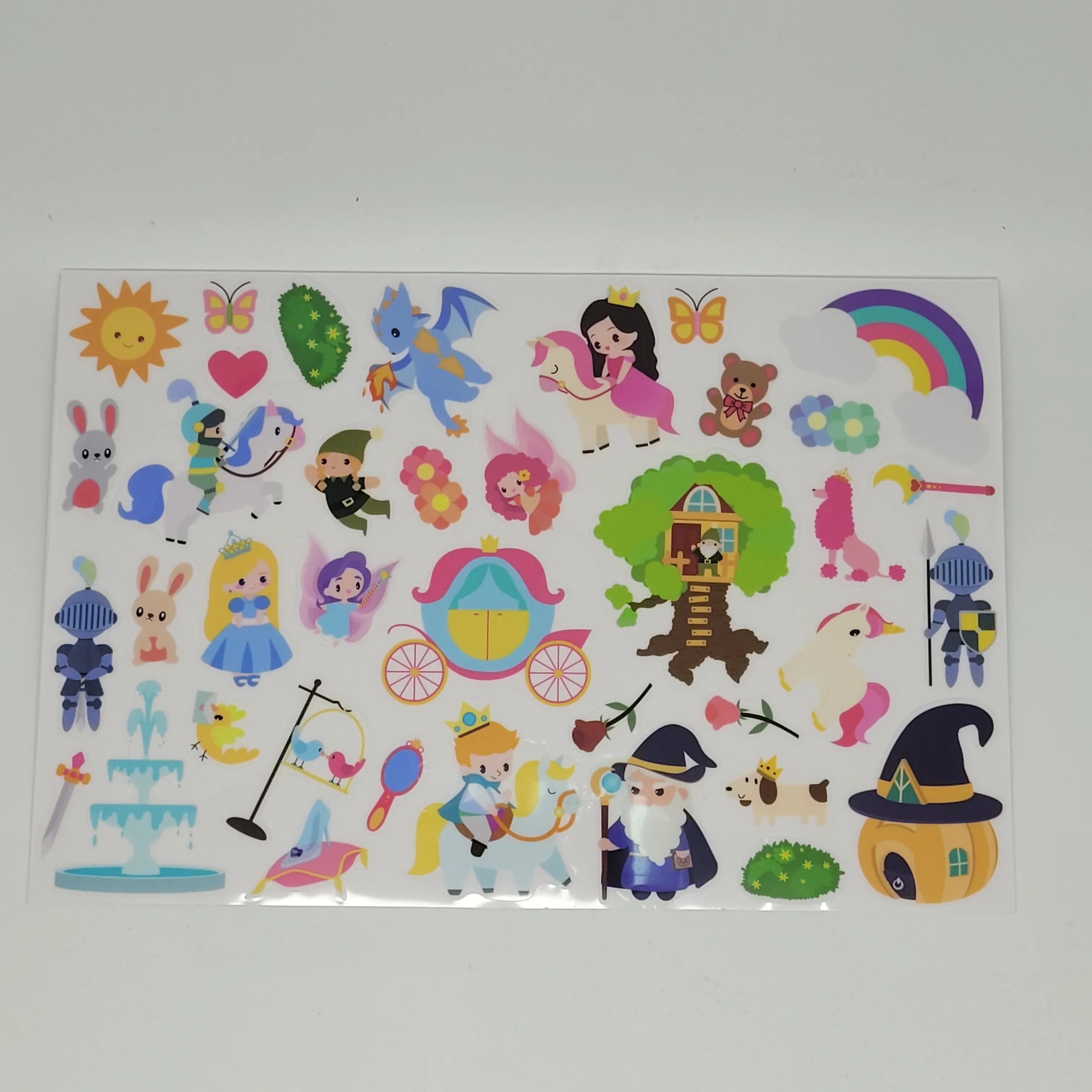 Custom Kids Cartoon Decorative TPE Reusable Resin Sticker Waterproof No Glue Bathroom Accessory for Promotional Gifts