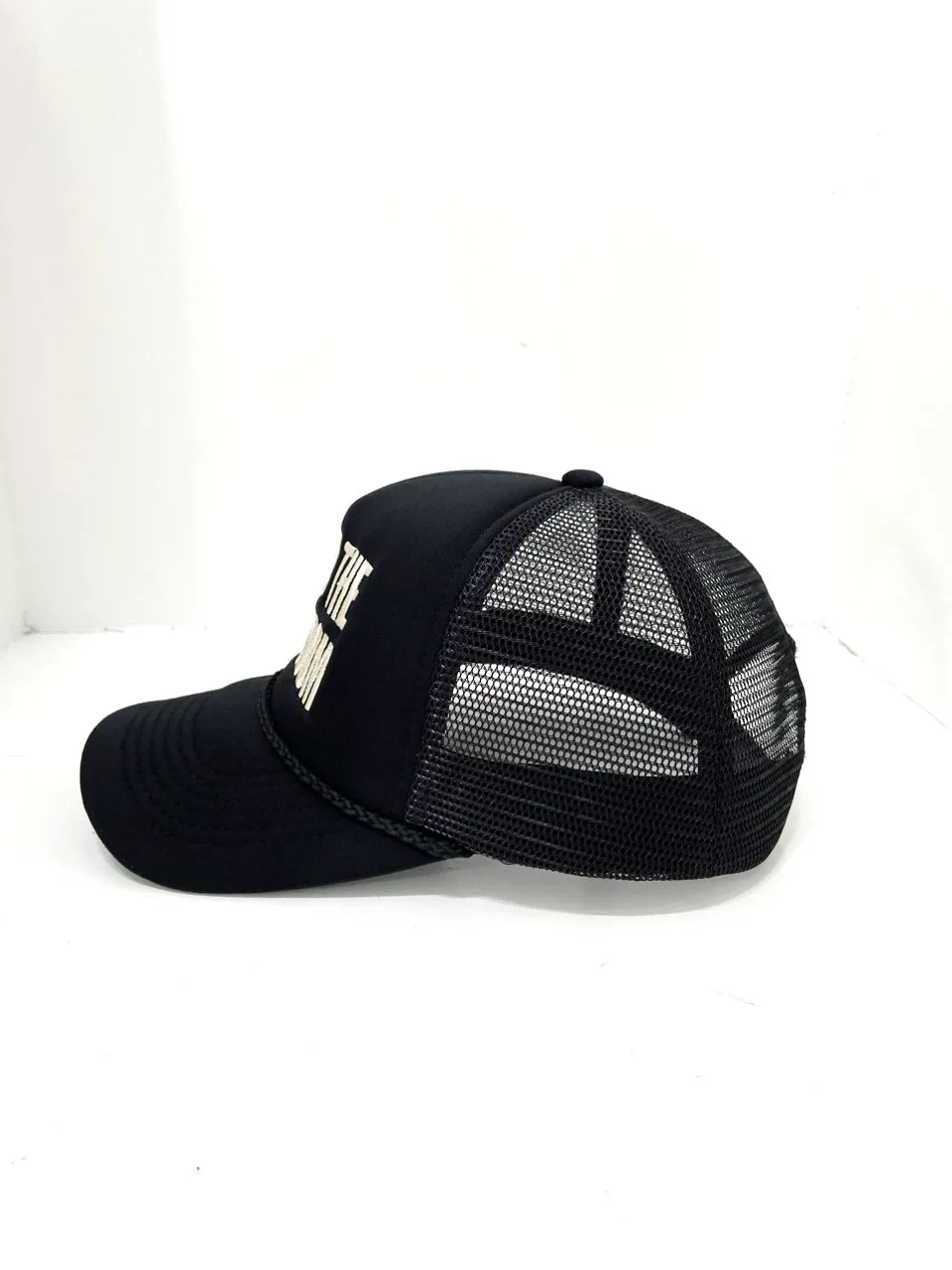 Custom Logo Foam Embroidered Baseball Hat Customized Size Trucker With Rope Multi Color Options snapback rope Laser Cut