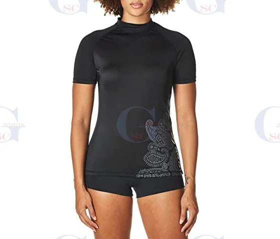 Top on sale high quality short sleeve rash guards for women custom made martial arts NO GI rash guards for men and women shirts