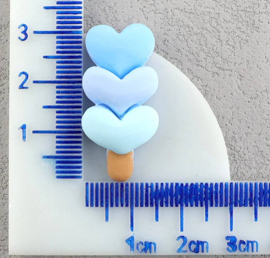 new arrival simulation Resin  heart   lollipop  design charm  resin cabochon phone case decoration embellishment