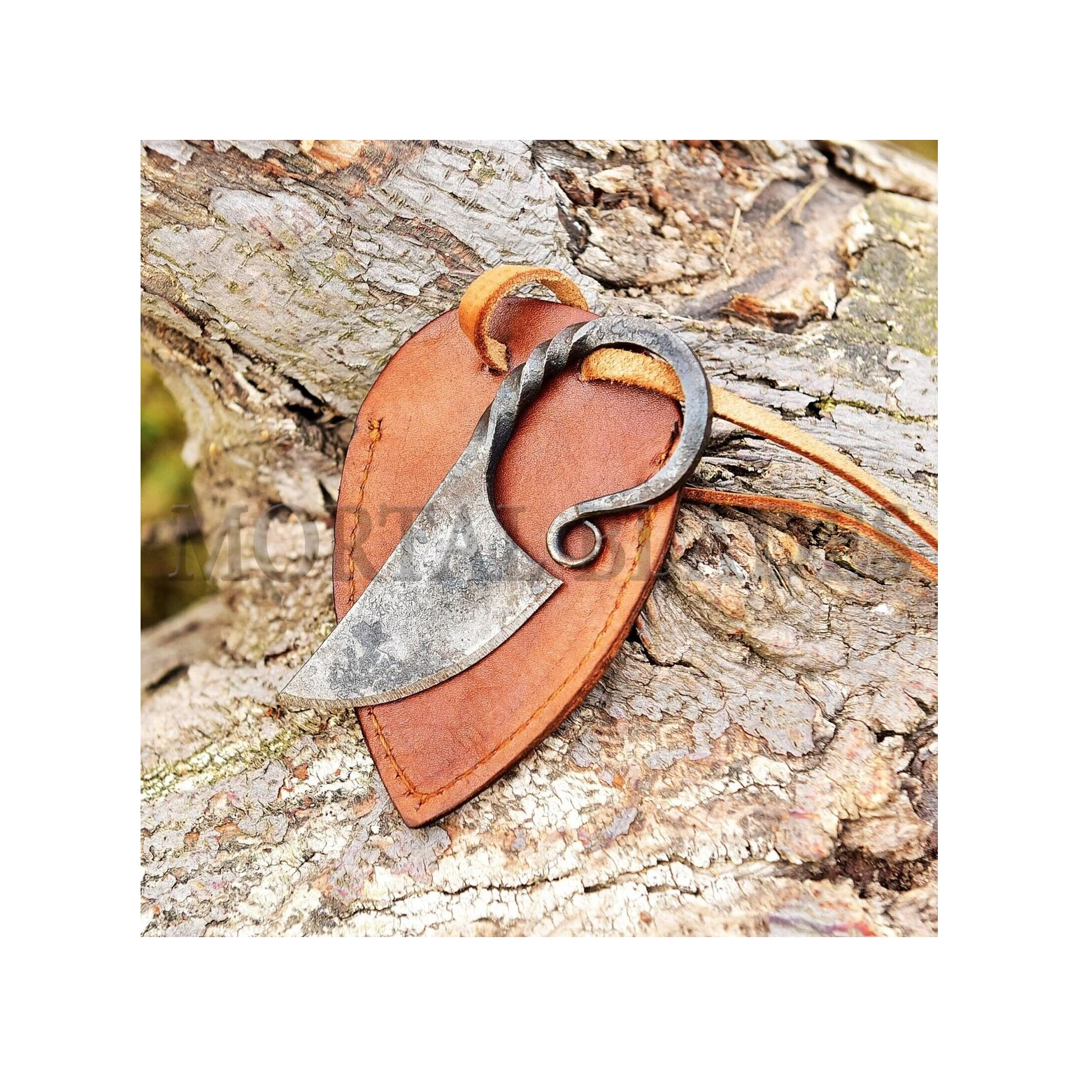 Handmade Medieval Scandinavian Neck Locket Knife Handmade High Carbon Steel Antique Medieval Knife Locket