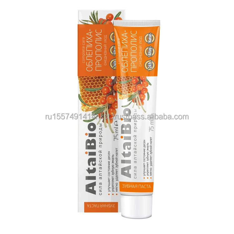 Best sell products ALTAIBIO TOOTHPASTE FOR DAILY CARE FOR TEETH AND GUMS SEA BUCKTHORN & PROPOLIS 75 ml