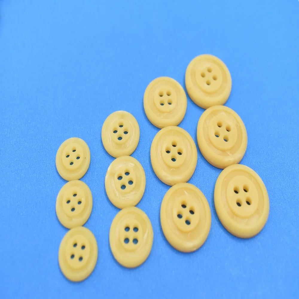Eco-friendly Viet Nam Factory Round Nature Shirt Made Of Rice Resin 4 holes 15mm 18mm 20mm Button