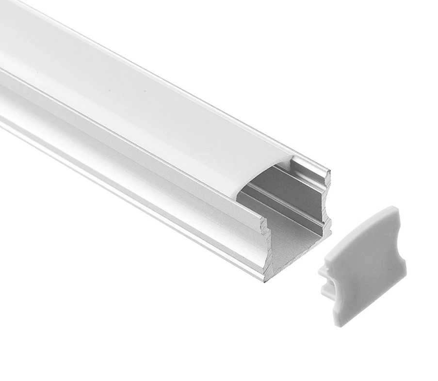 GL-1202 Surface Mounted LED Profile 17.3*14.5mm For 12mm LED Strip Lights With PC Cover Clips Classical Aluminum T3 T8 Profile