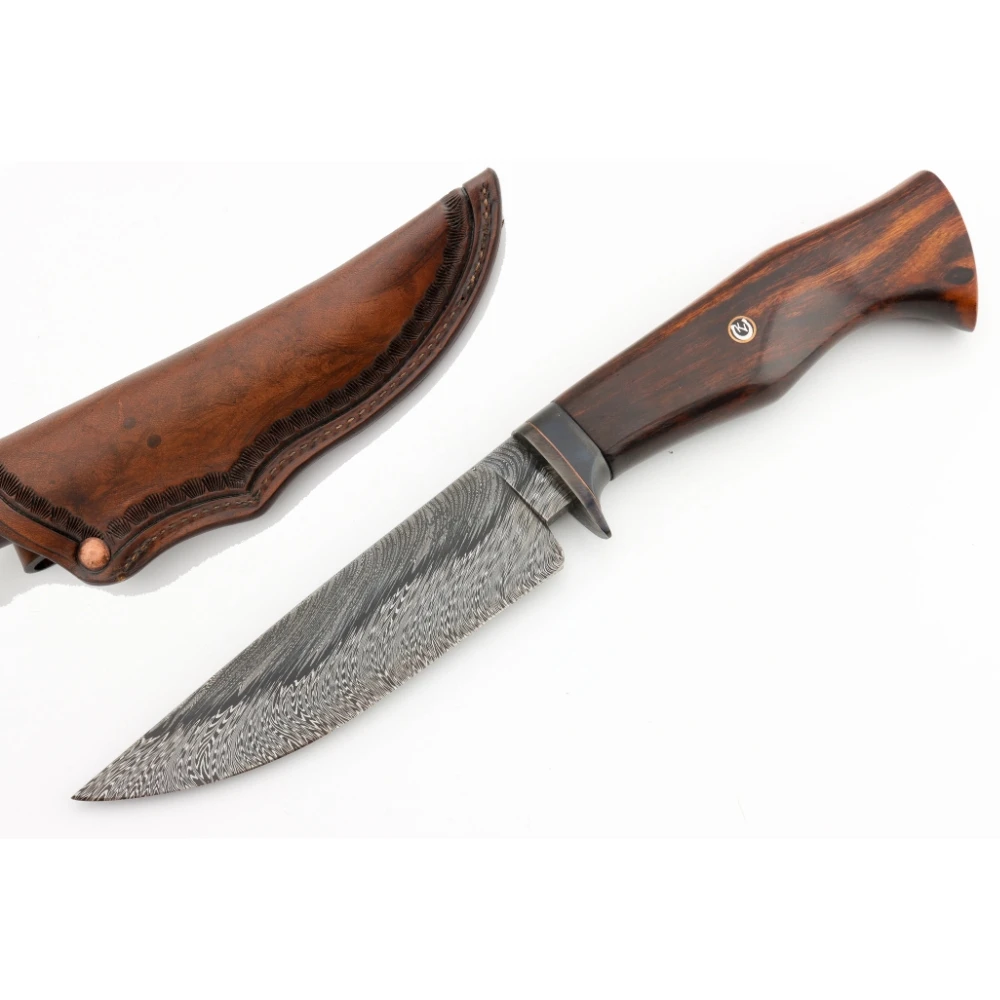 Хит продаж охотничий уличный нож с деревянной ручкой слои San Mai Damascus для выживания фиксированным лезвием