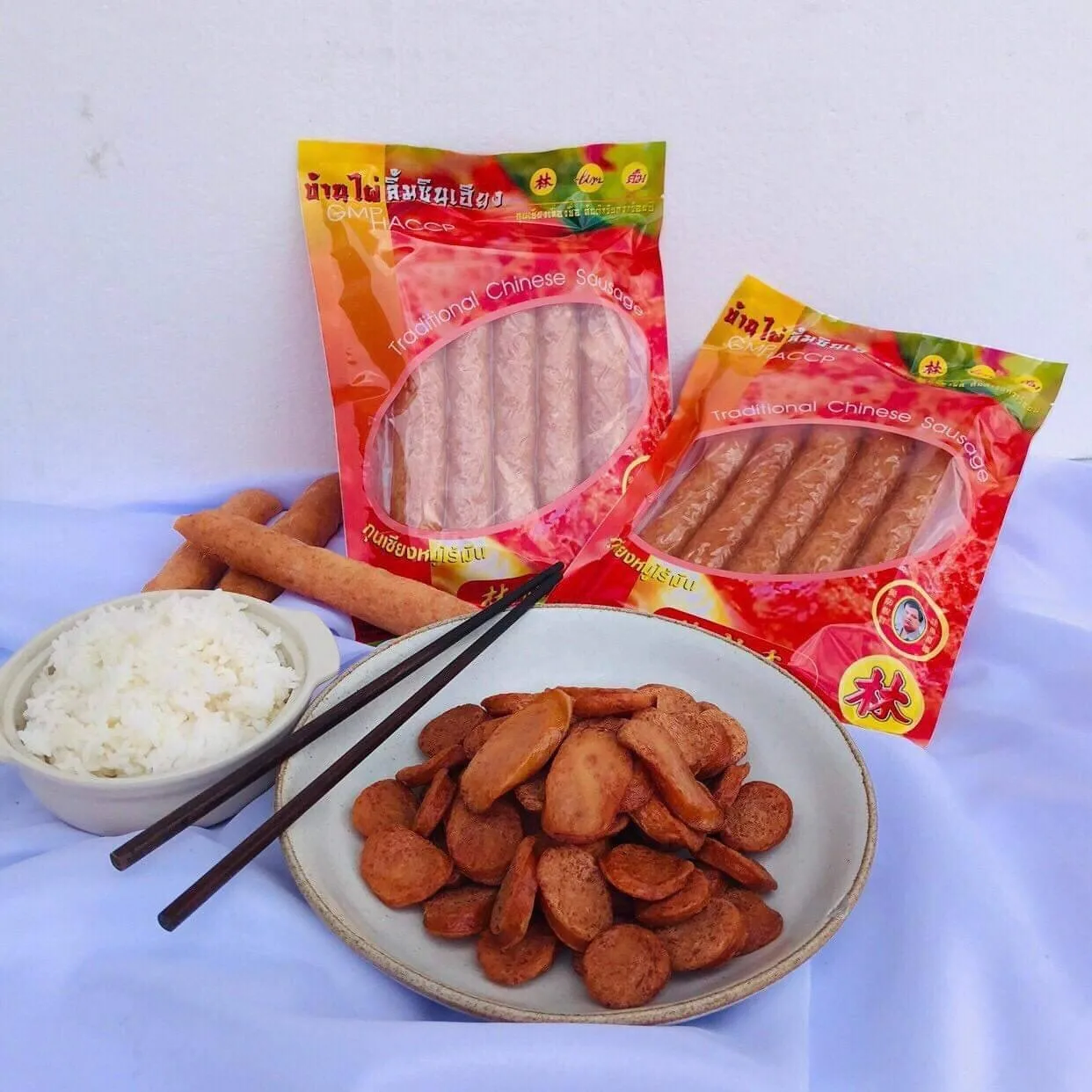 Traditional Chinese Sausage Made from Pork 85% for Many Cooking Foods Premium Products from Thailand