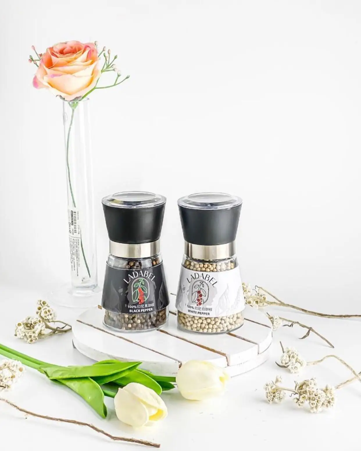 High Quality Premium Single Spices White Pepper Powder & Extract International With Grinder From Belitung Indonesia