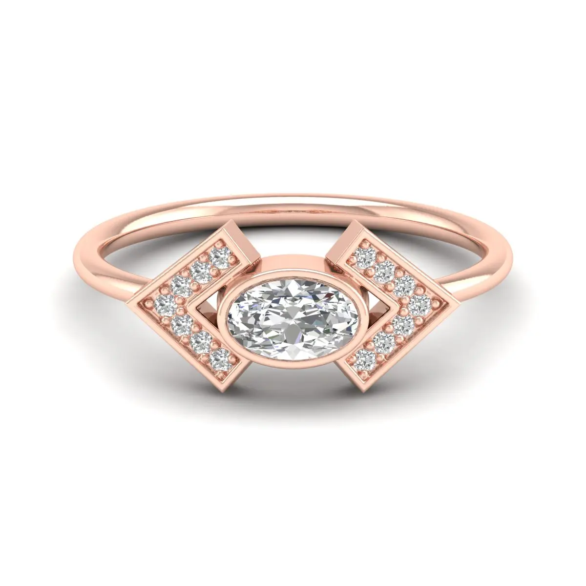 REYES Wholesale Manufacturer 925 Sterling Silver Moissanite Solitaire Rings Customized 14K Gold Women Wedding Finger Jewelry