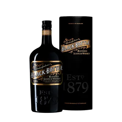 Top Notch Quality Black WHISKY Blended Grain Whisky / Smoke Blended Whisky 70cl 40 % Alcohol a Grade Barley Bottle