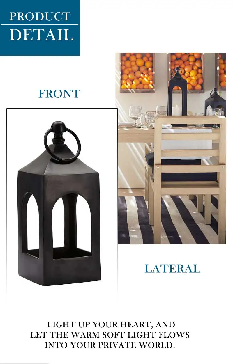 Festival/Wedding decor lantern Outdoor hanging lanterns & candles holders led candle metal lanterns