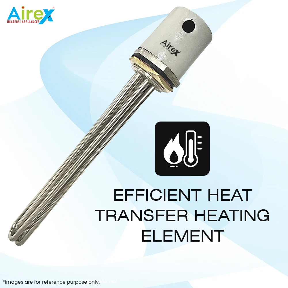 Airex 4000W Electric Immersion Heater Rod Stainless Steel Tubular Water Heating Element Boiler Storage Tank BSP 59.6mm Thread