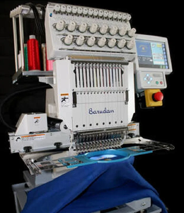 Bestselling Barudan single head embroidery machine with 15 needles