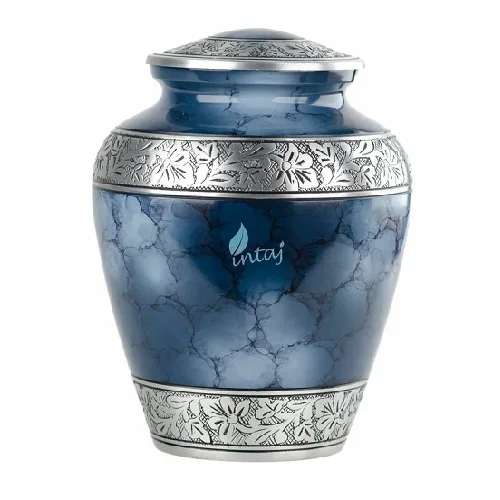 Mattellic Customized funeral Supplies metal adult urn Green Colored keepsake memorial ashes urn suppliers of modern metal urns