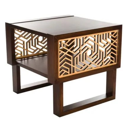 Patio Wooden Coffee Table Handcrafted Customize Accent Side Panel Interhangeable Wholesale Furniture