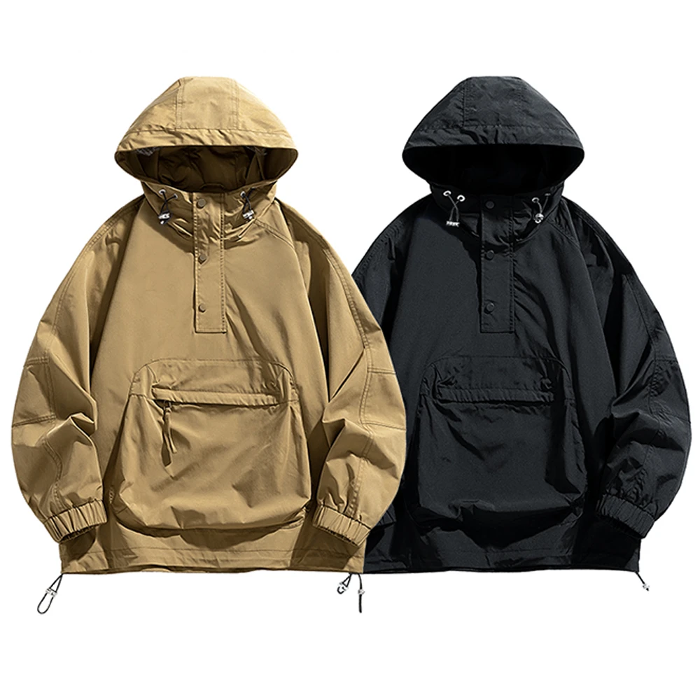 Design Outdoor Running Mens Plus Size Windbreaker Jacket Soft Polyester Rain Waterproof Jacket
