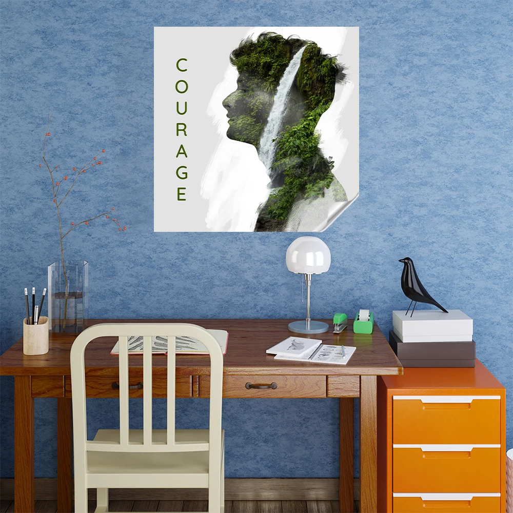 Courage Motivation Table Static Picture Table Reusable Durable Polystyrene Material Holds The Surface With Static Electricity