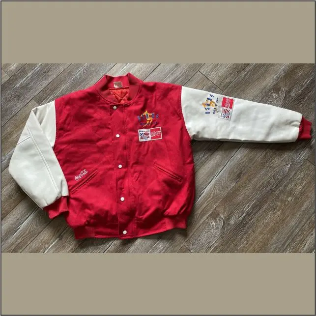Coca Cola USA Jacket Bomber Vintage 1994 World Cup Soccer Football Retro L
