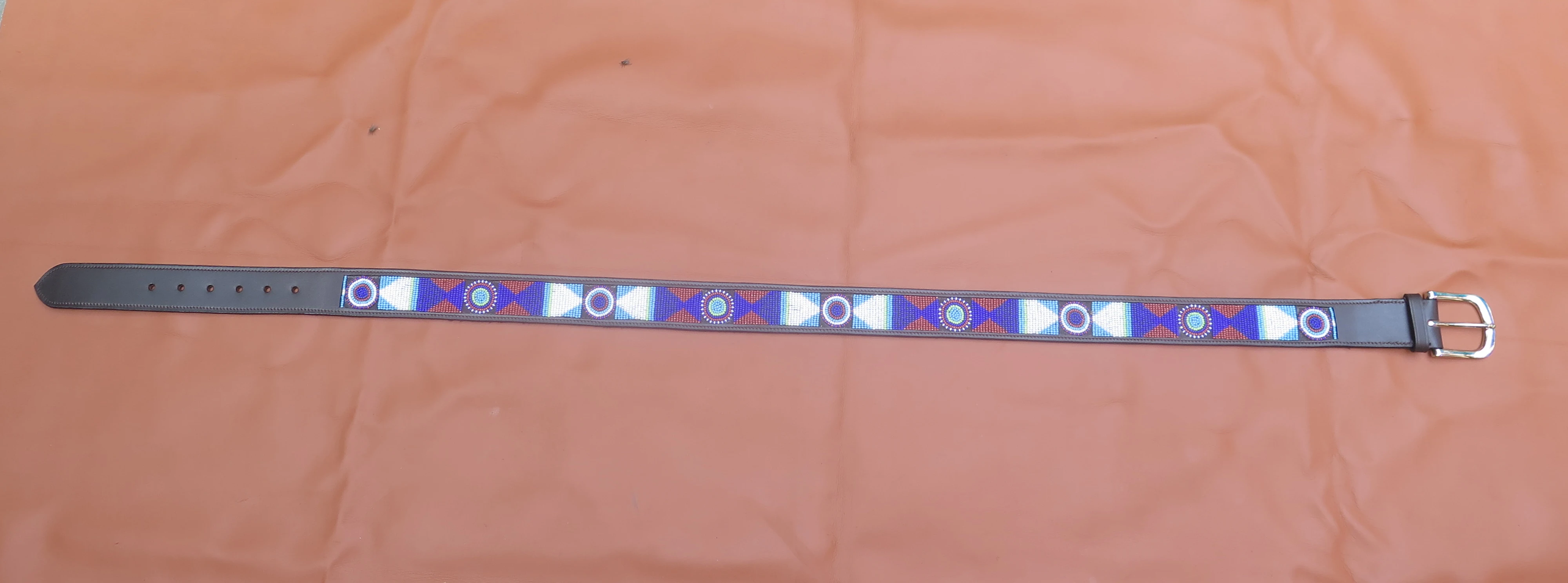 2024 Luxury Hand Made Beads Leather Belt Genuine Cow Leather Beads Belt for Men Real Leather Belts OEM Customized Logo Accept