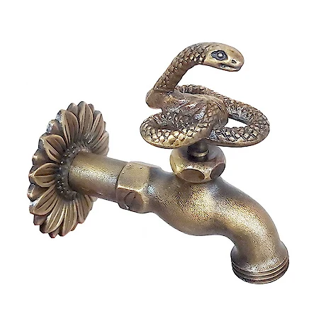 Garden Decoration Bronze Metal Snake Horse Bird Butterfly Multi Animal Faucet