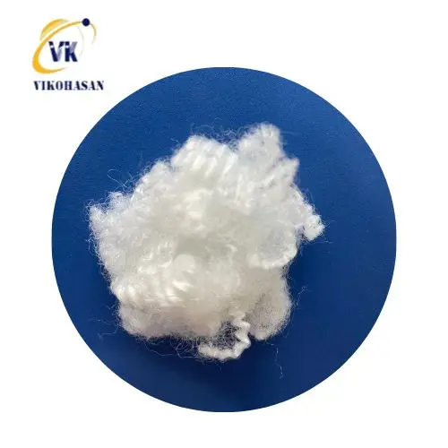 Largest supplier Vikohasan  of Hollow Siliconized Mechanical crimp Non-conjugate HS and HD fiber for stuffing furniture