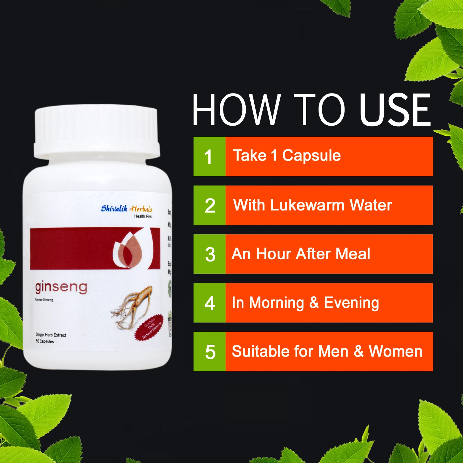 Panax ginseng proper fitness and active enhance strength mental health physical vitality suitable for men and women