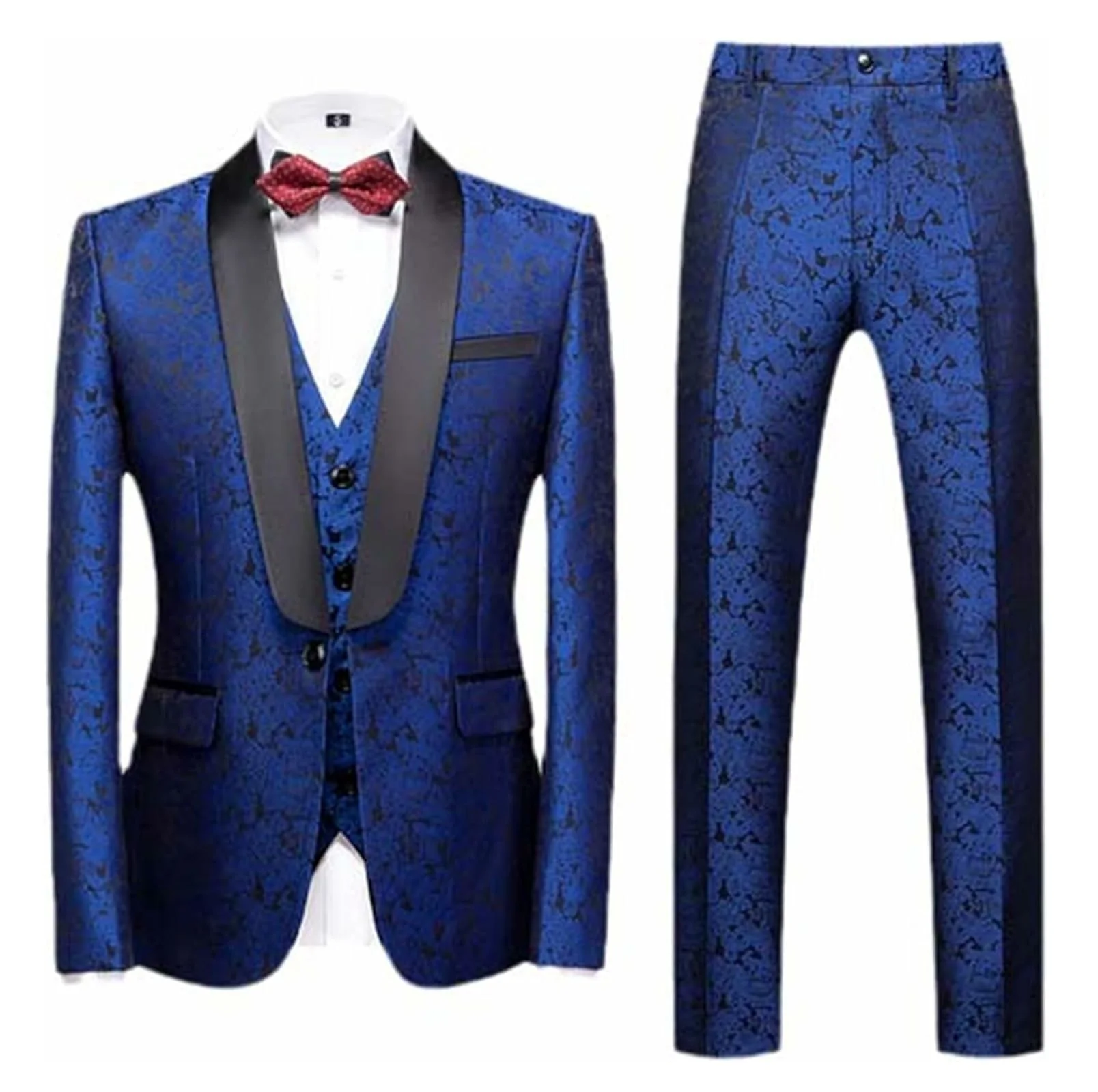 Стильный элегантный лацкан и брюки Slim Fit мужской костюм для вечеринки свадьбы деловых костюмов 2024