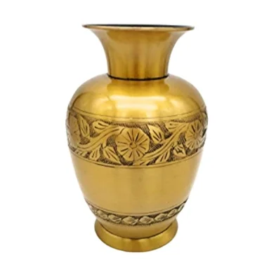engrave gold top flower brass luxurious copper metal vases