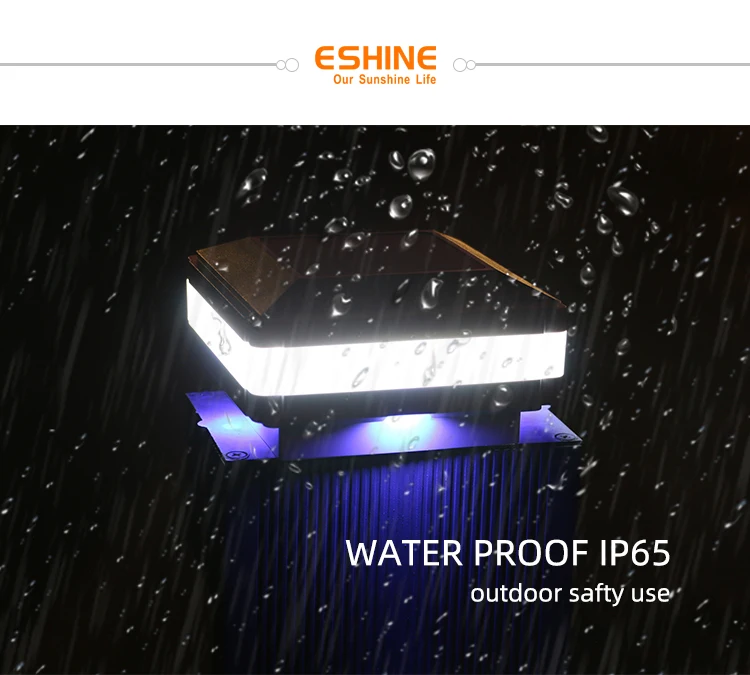 300 Lumen Solar Post Lights Outdoor Post Cap Light for Fence Deck or Patio Solar Powered Caps Warm White High Brightness