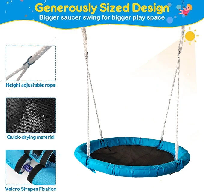 Metal Kids Swing Sets Playground Kids Garden Playground Two Functional Tree Swing Set For Children