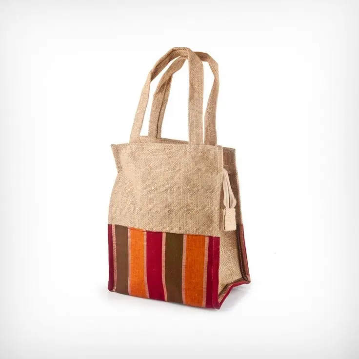 New Arrival Printed Shopping Jute Bag Large Jute Grocery Bag Hand Bag With Soft Handle Buy From India