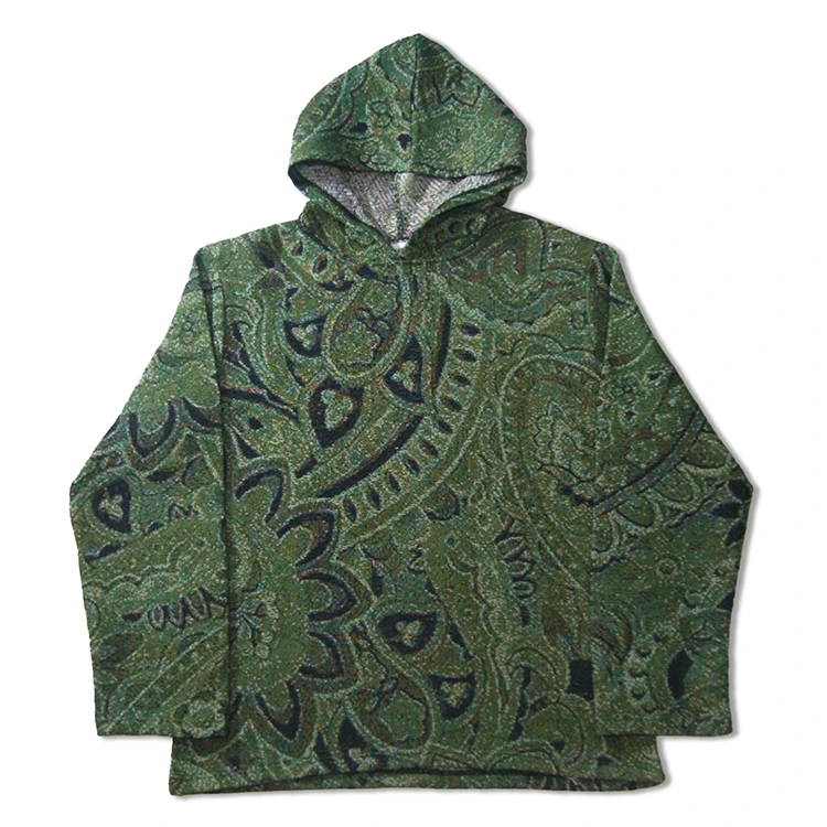 High Quality Custom hip hop streetwear oversized printed woven anime tapestry hoodie Balaclava Hoody oem