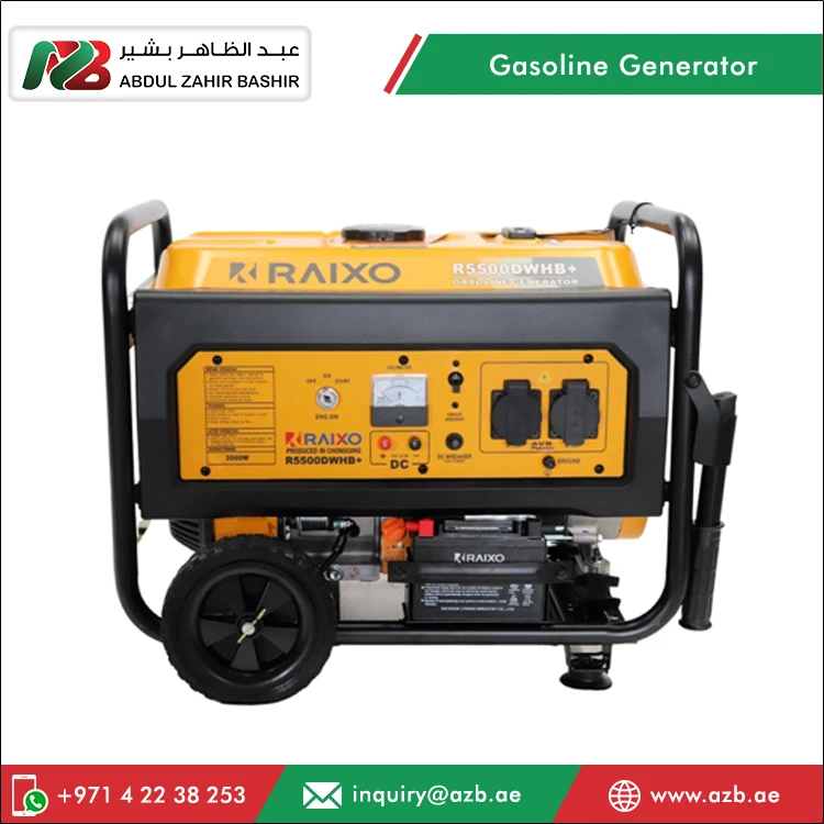 15L Large Fuel Tank Capacity 3KW Power High Performance RAIXO R5500DWHB+Gasoline Generator Manufacturer