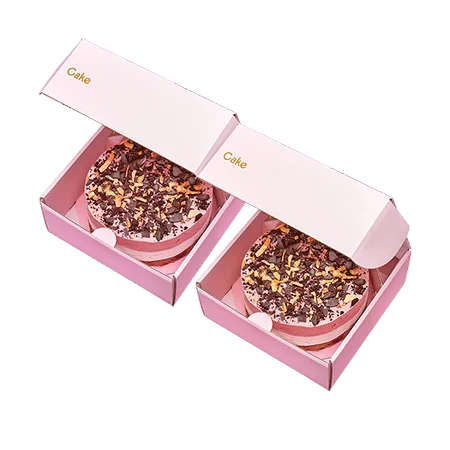 cheap cupcake chocolate strawberry packaging double layer high quality detailed cake box