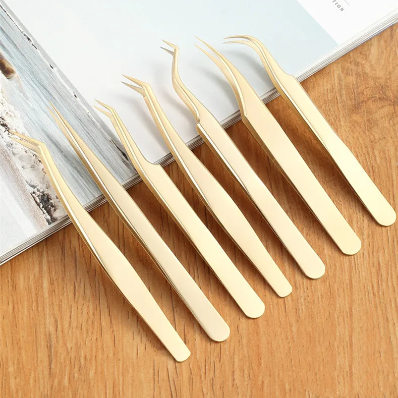 volume tweezers set with fiber tips stainless steel high quality dumout vetus classic volume eyelash tweezers set with logo