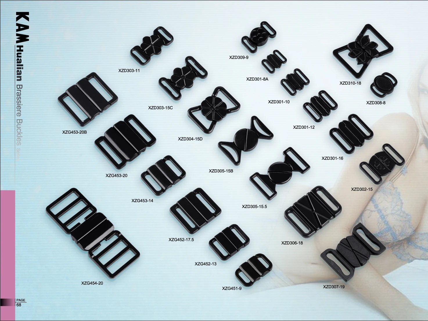 Garment Accessories Plastic brassiere buckle 6-20Mm Ring and Slider for woman