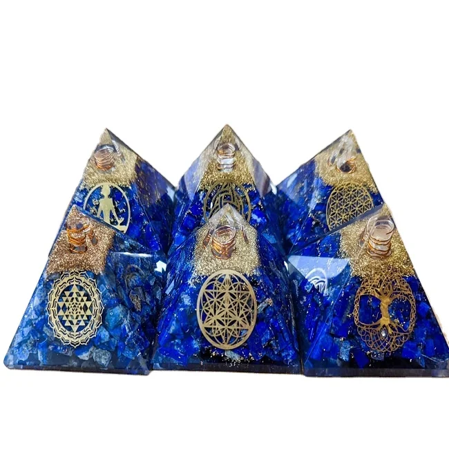 WHOLESALE NATURAL HEALING STONE LAPIS LAZULI CHIPS ORGONE PYRAMID USE FOR REIKI HEALING AND MEDITATION METAPHYSICAL ENERGY