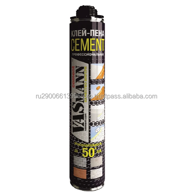 PU glue foam for masonry bricks and blocks VASmann cement for construction materials with high adhesion and strength