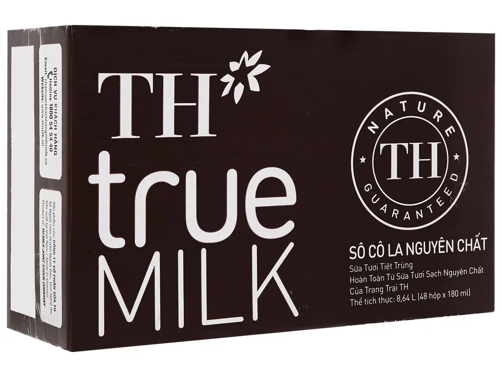 Fresh milk pasteurized chocolate TH true MILK 180ml