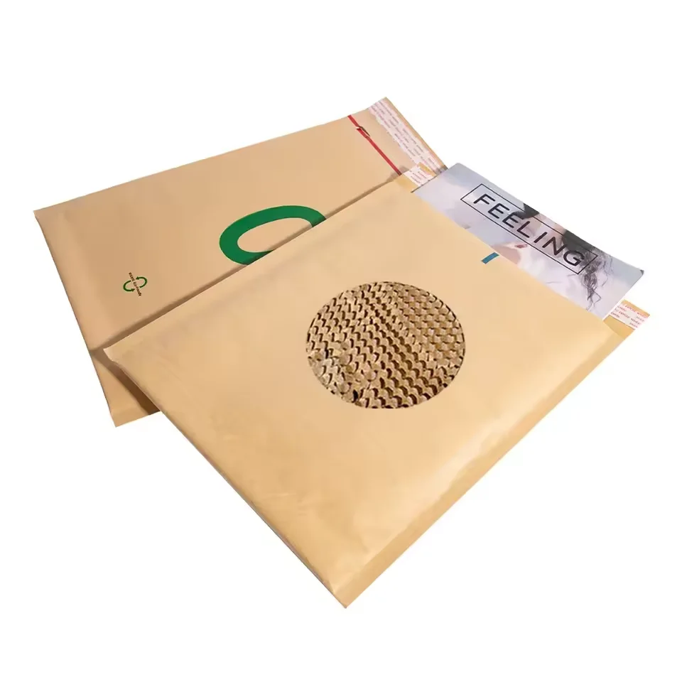 Biodegradable Paper Cushion Bags Customized Honeycomb Paper Mailing Bags for Fragile Item