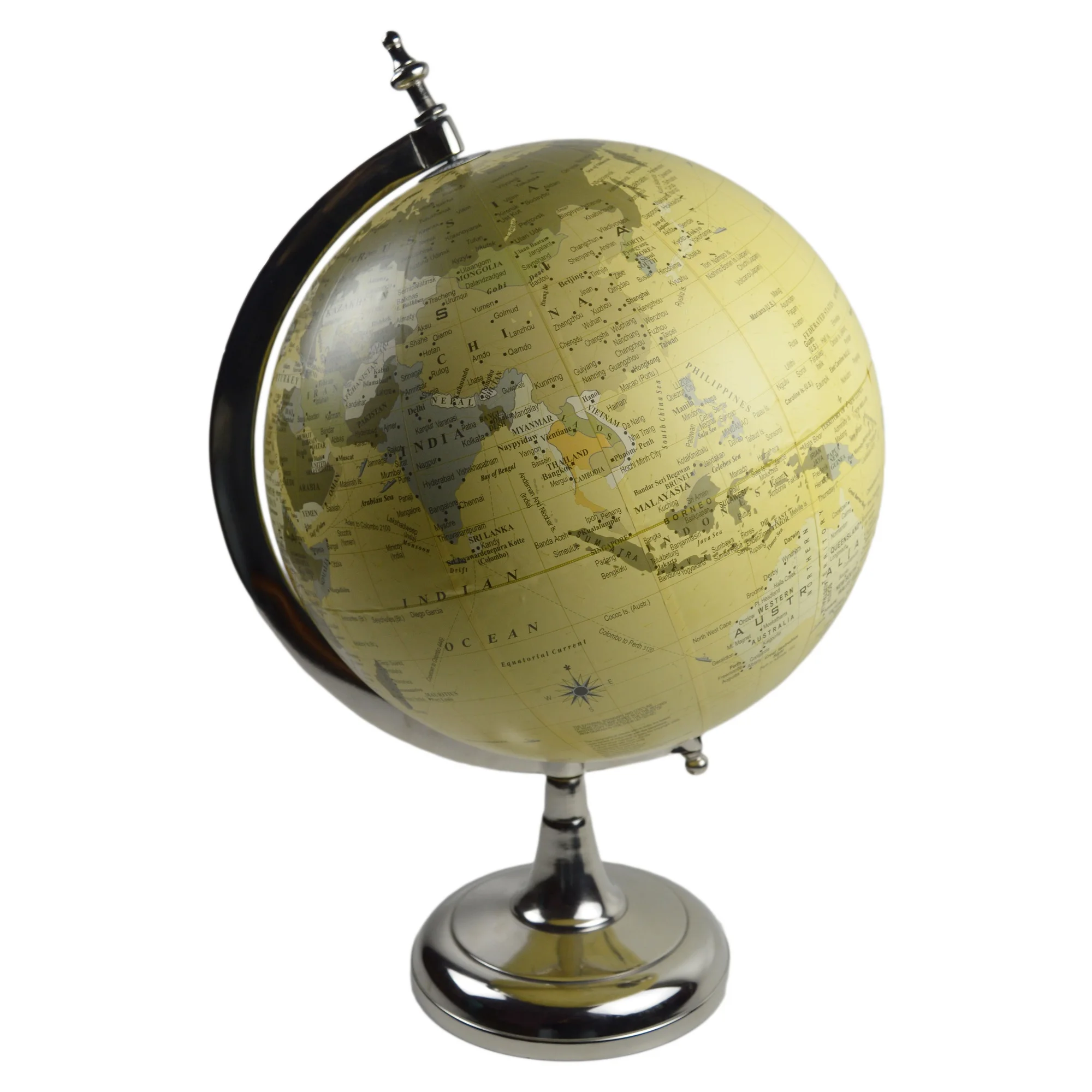 Wooden base Desk Globe Wooden Stand Design 42cm Globe Polished Finishing World Map Globe For Education