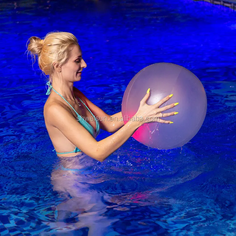 2022 LED PVC Glowing Lighting  Factory Wholesaled New Design High Quality Inflatable Beach Ball for Kid and Adult Water Play